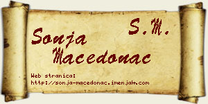 Sonja Macedonac vizit kartica